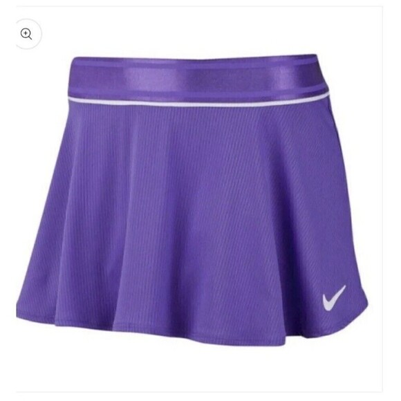 Nike Stretch Court Flouce Microfiber Tennis Skort  Black Women Xlarge Purple - Picture 1 of 9